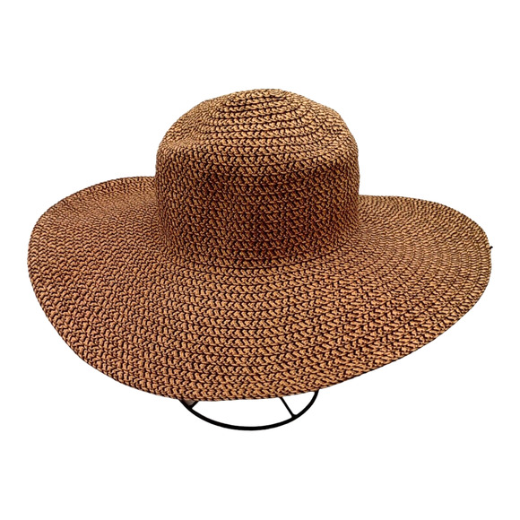 Four Buttons Spring Summer Floppy Woven Wide Brim Garden Sun Hat Beach Vacation - Picture 2 of 11